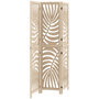 Voir la diapositive 1 : HOMCOM Paravent interieur 4 panneaux style exotique - séparateur pliable ajustable 2 parties - bois ajouré feuilles