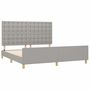 Voir la diapositive 4 : VIDAXL Cadre de lit sans matelas gris clair 160x200 cm tissu