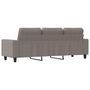 Voir la diapositive 5 : VIDAXL Canape a 3 places Taupe 180 cm Tissu