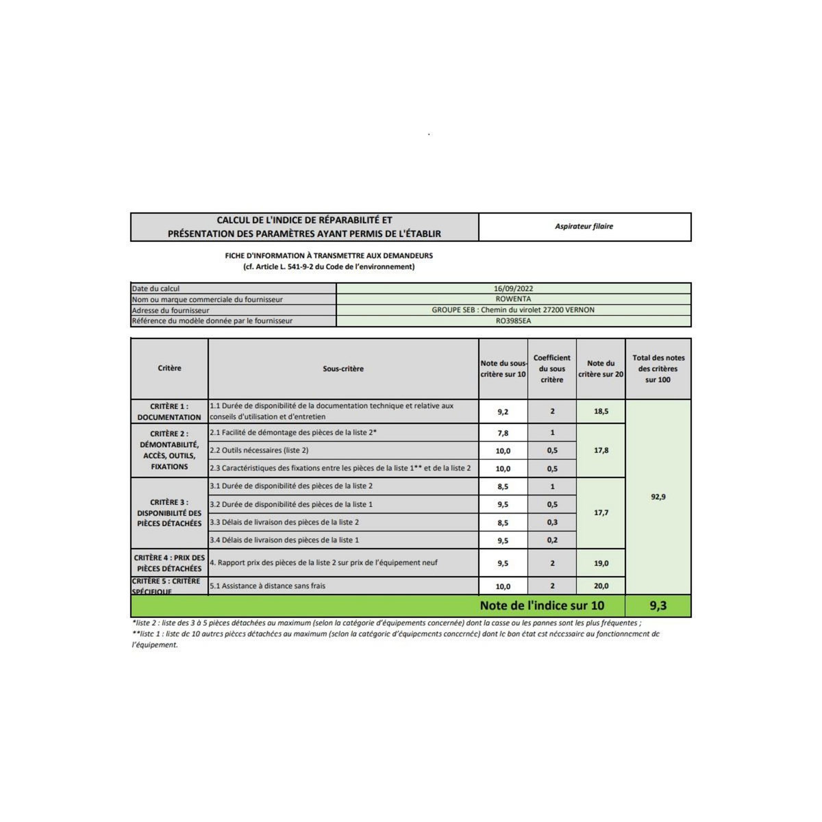 ROWENTA Aspirateur traineau aaca 75db noir - ro3985ea