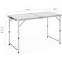 Voir la diapositive 3 : ID MARKET Table de camping pliante réglable en hauteur 120 cm
