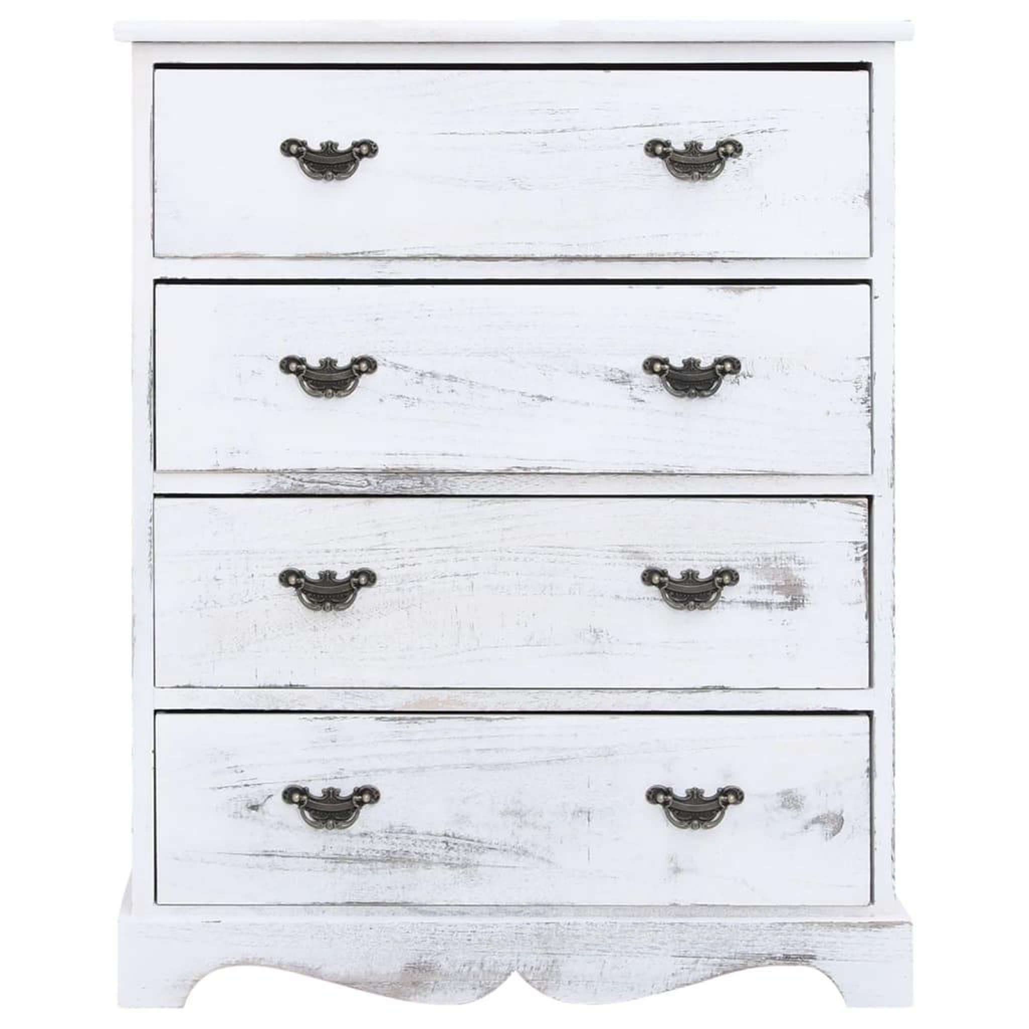 Voir la diapositive 2 : VIDAXL Armoire a tiroirs blanc 60x30x75 cm bois