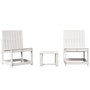 Voir la diapositive 2 : VIDAXL Salon de jardin 3 pcs blanc bois massif de pin