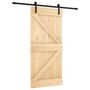Voir la diapositive 2 : VIDAXL Porte coulissante et kit de quincaillerie 95x210 cm pin massif