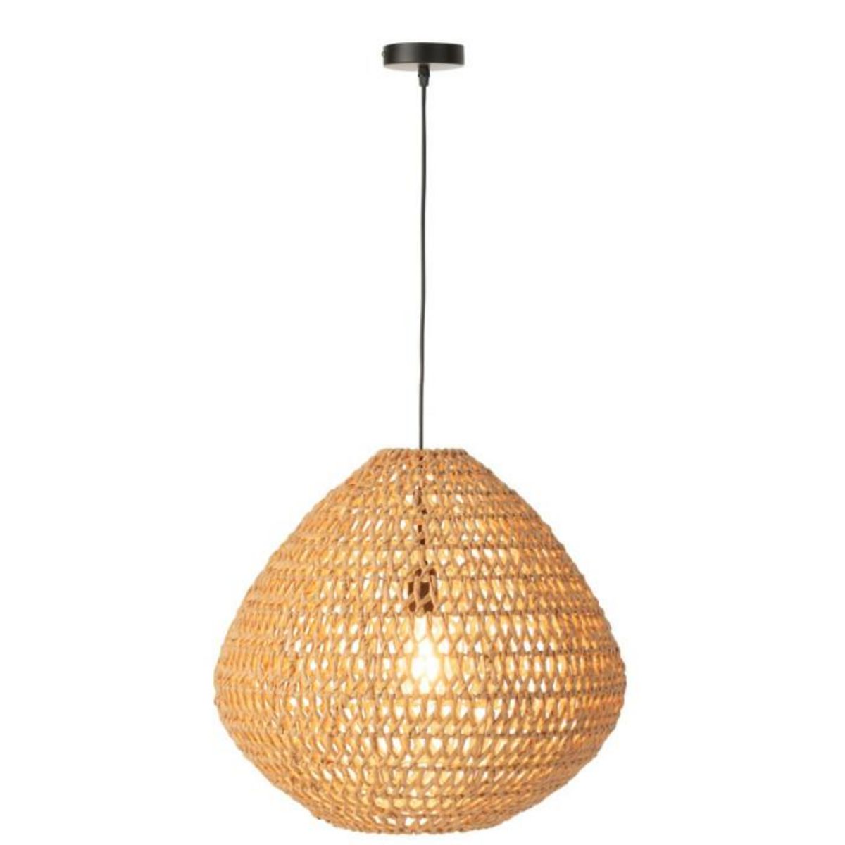Paris Prix Lampe Suspension Torsade  Sharron  50cm Naturel