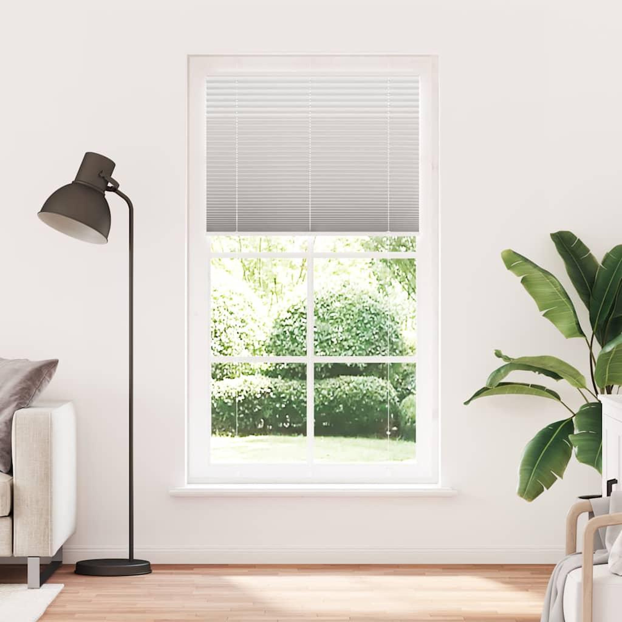 Voir la diapositive 2 : VIDAXL Store plisse gris clair 105x200cm largeur du tissu 104,4cm