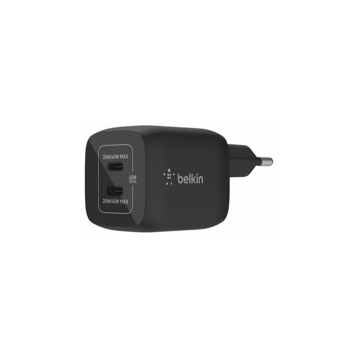 Belkin Chargeur secteur 45W USB-C pour Samsung et Apple Noir