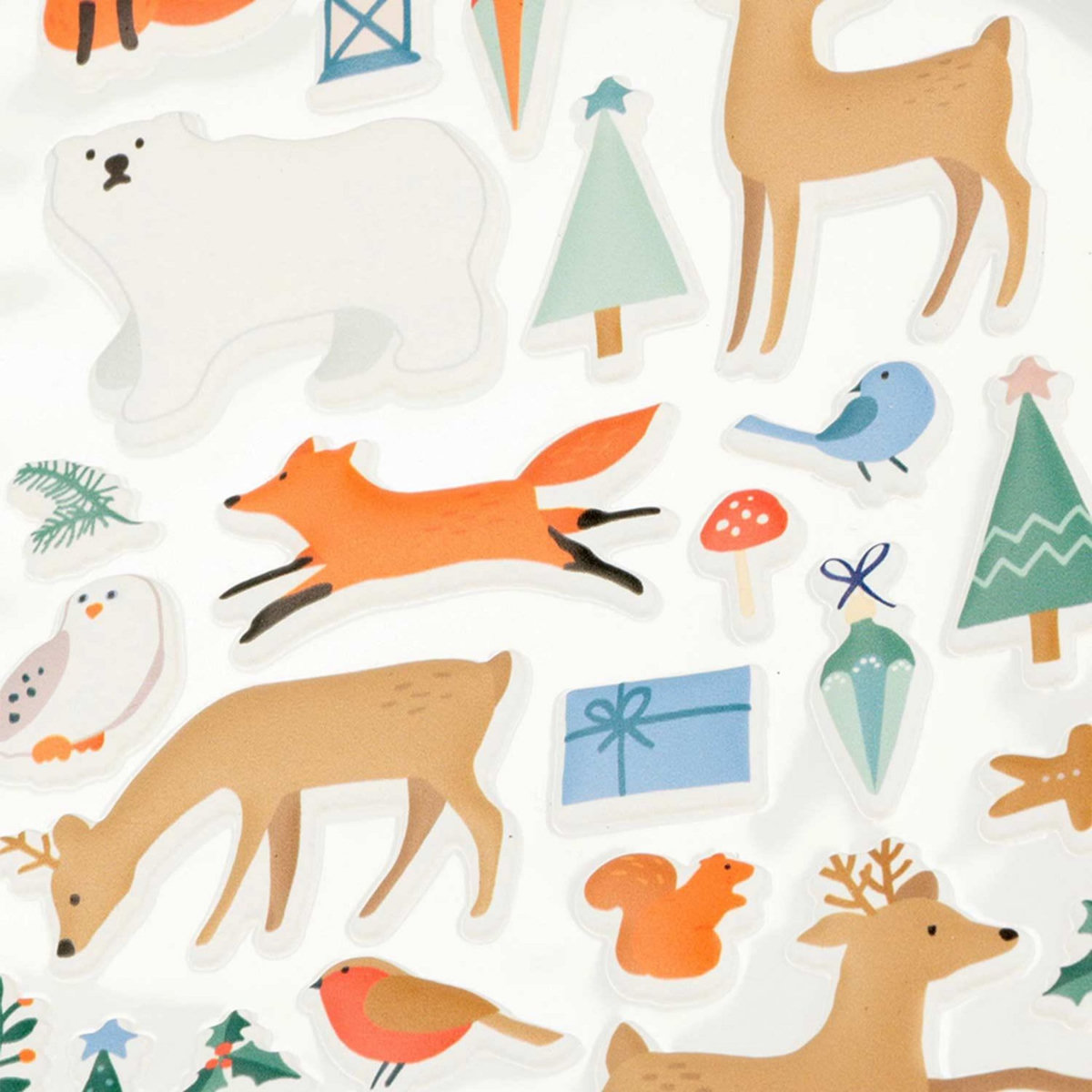 Artemio Stickers Puffies Noël - Animaux de La Forêt