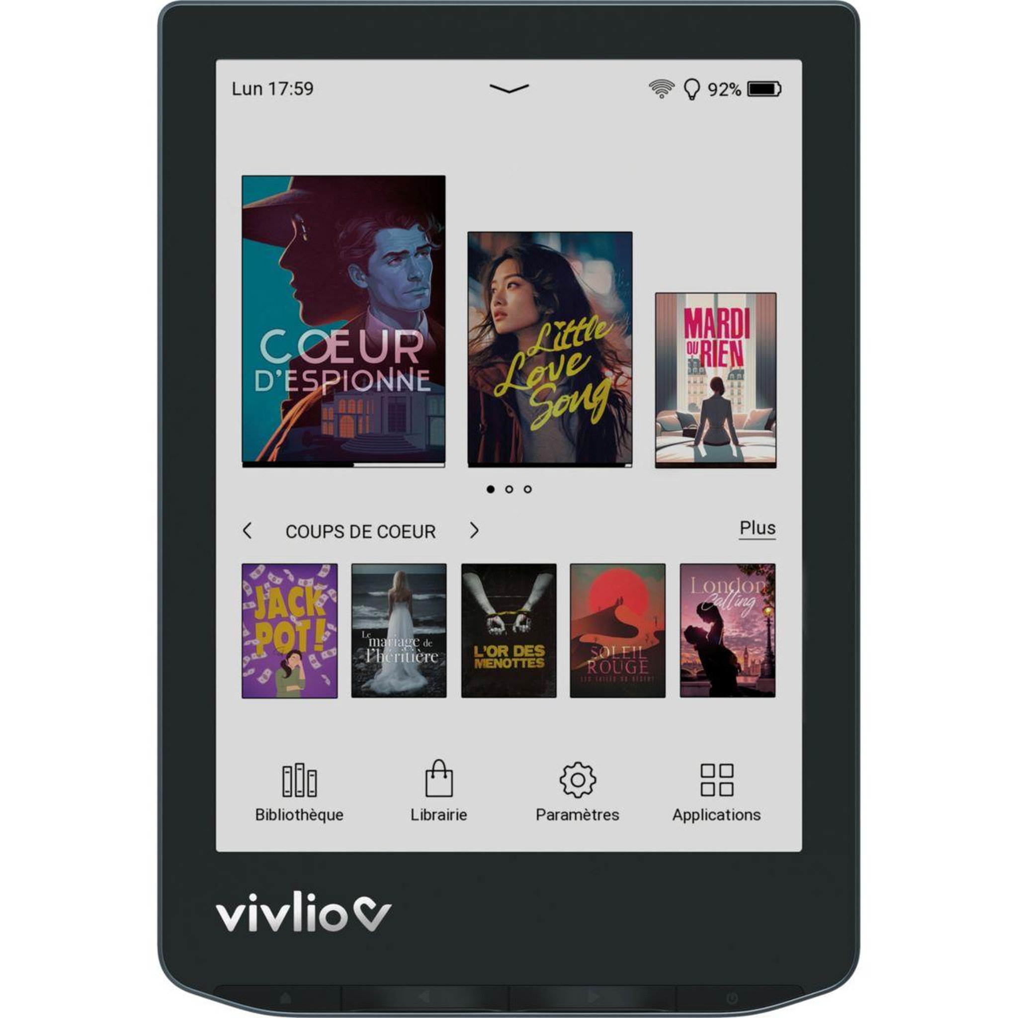 VIVLIO Liseuse ebook light hd color bleu acier