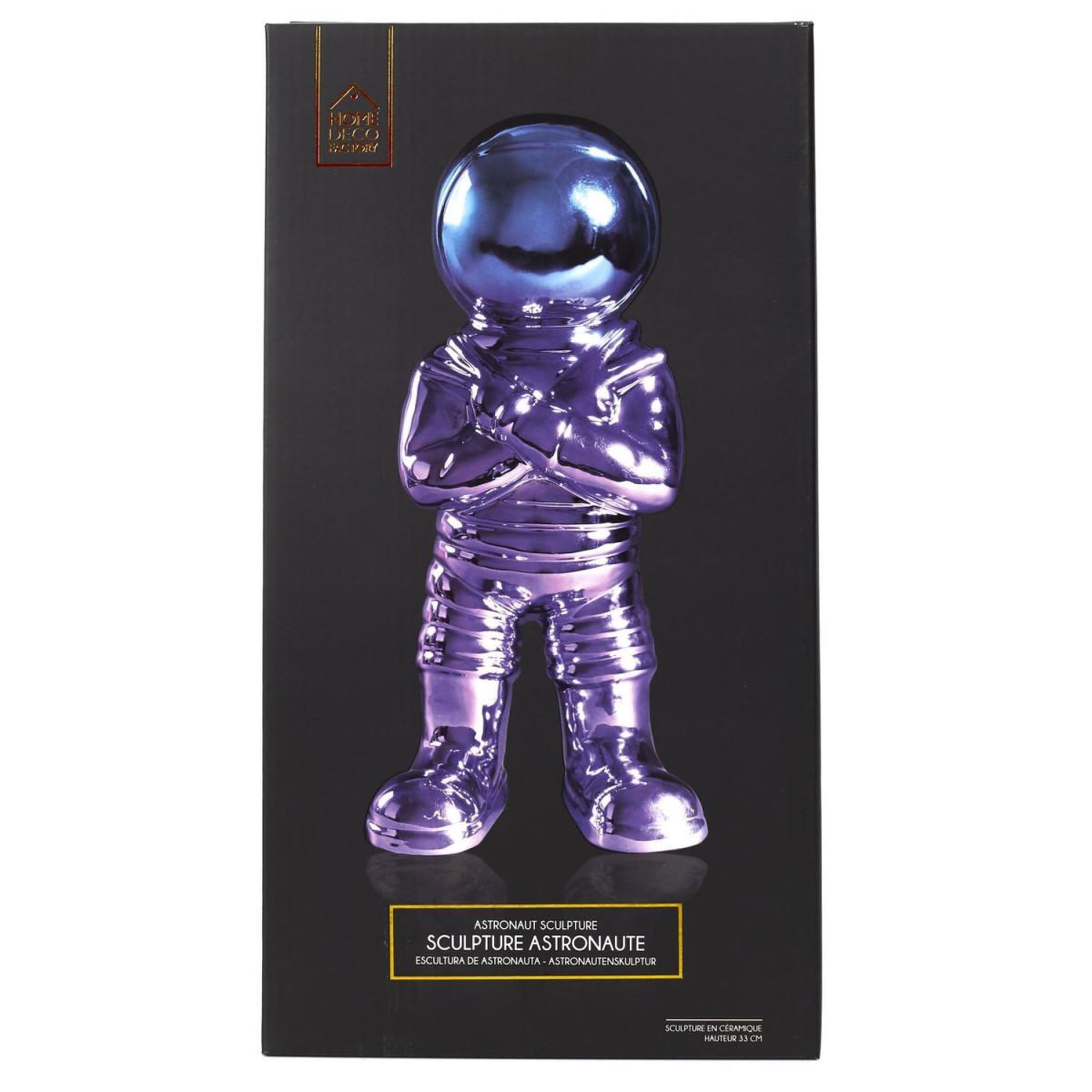 Voir la diapositive 6 : The Home Deco Factory Statuette astronaute  electroplate  33cm multicolore