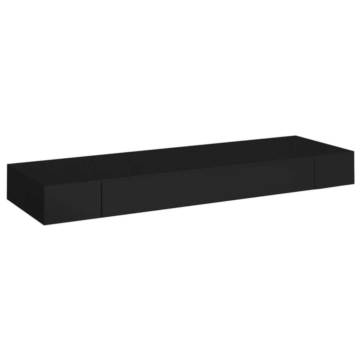 VIDAXL Etagere murale flottante avec tiroir Noir 80x25x8 cm