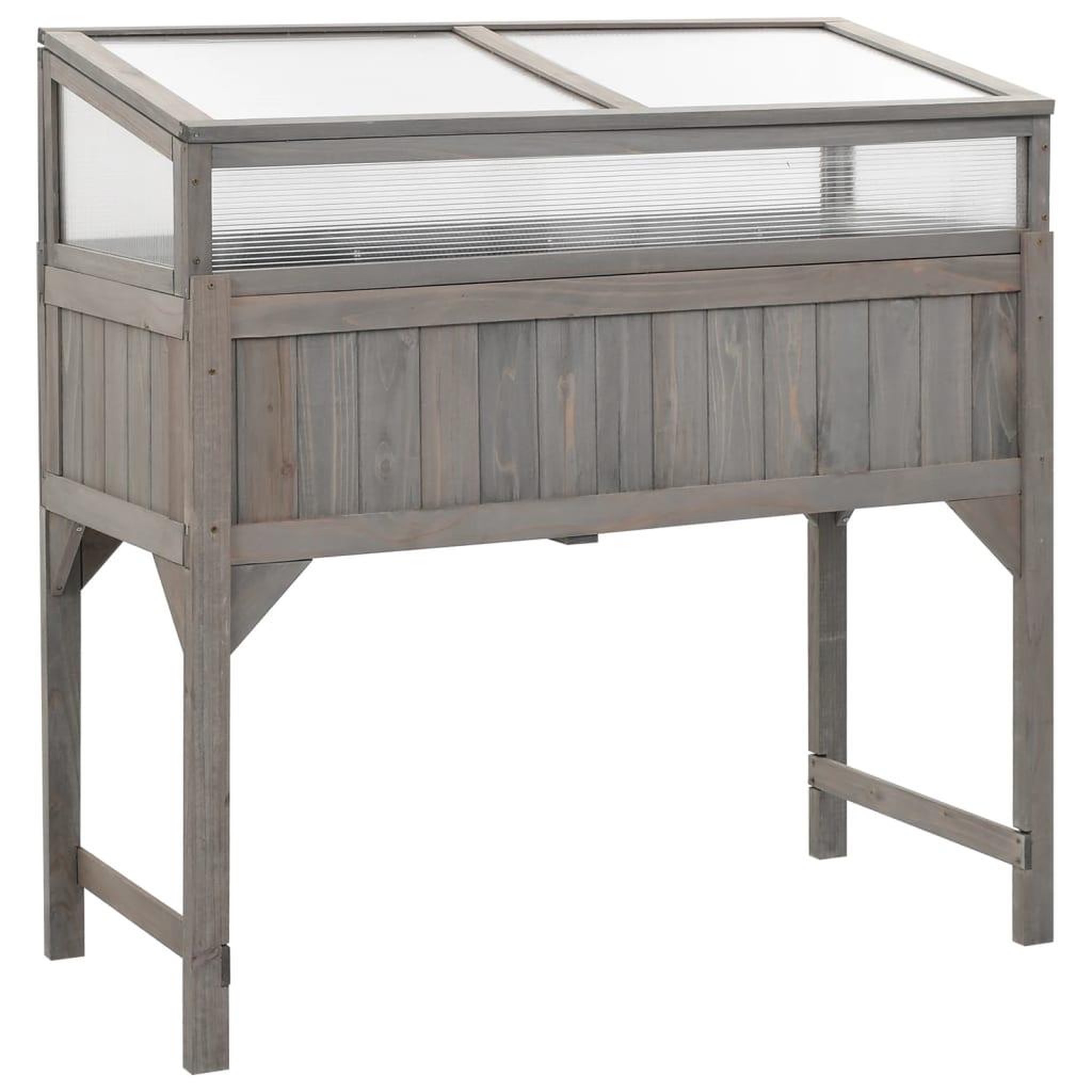VIDAXL Lit sureleve avec serre 110x54x120 cm bois de sapin massif