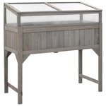 VIDAXL Lit sureleve avec serre 110x54x120 cm Bois de sapin massif