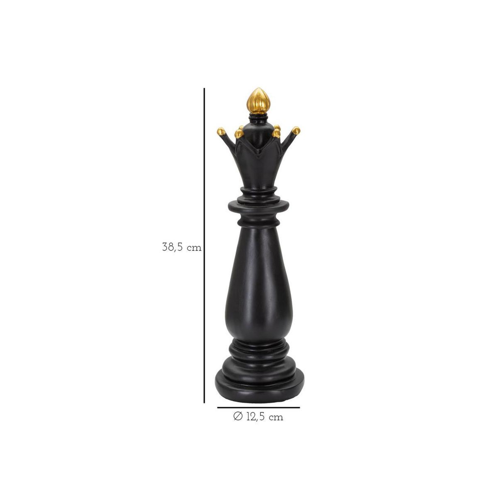 Voir la diapositive 6 : Paris Prix Pièce d'échec déco en résine  fou  38cm noir