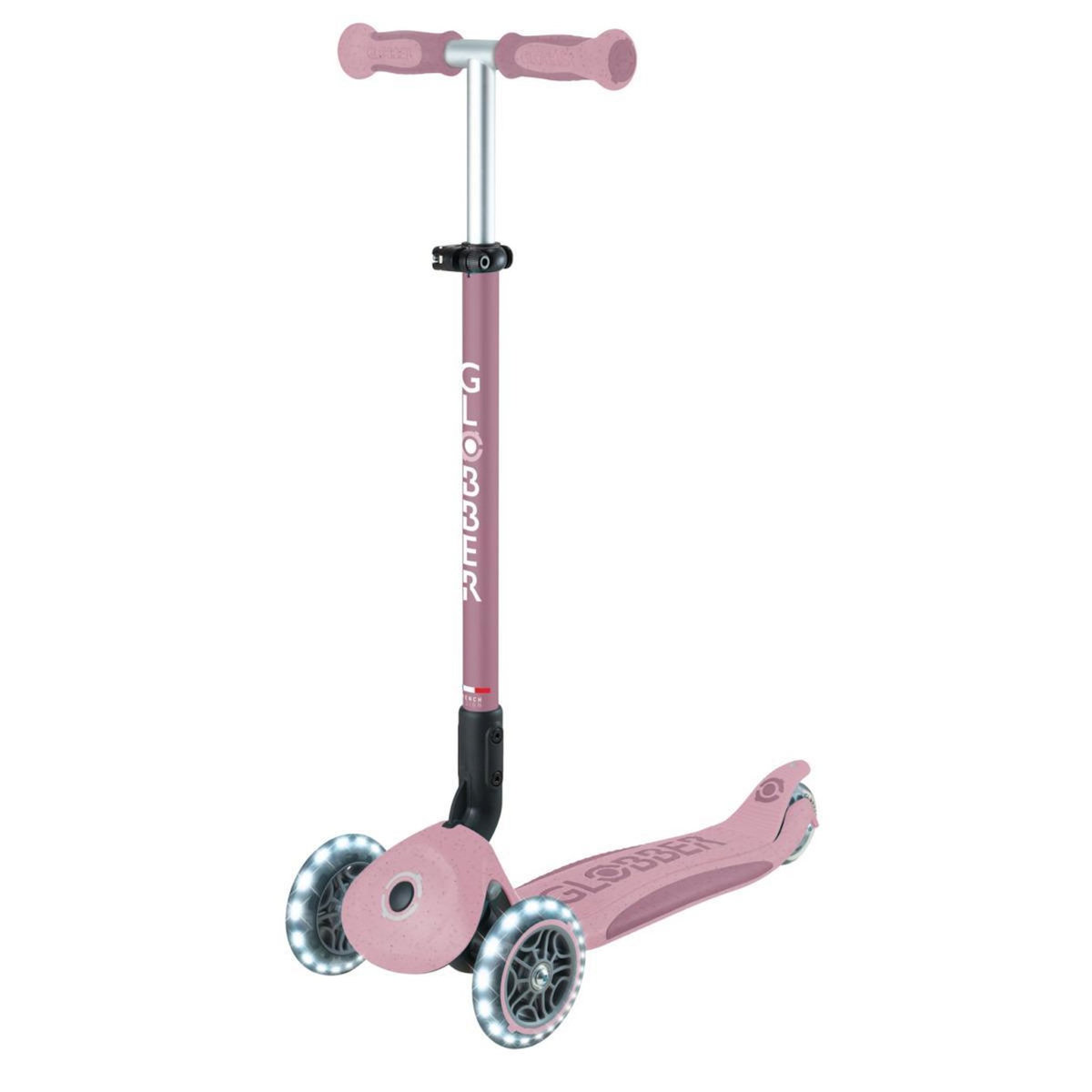 Globber Trottinette Go Up Deluxe Lights Eco-Logic 360° framboise