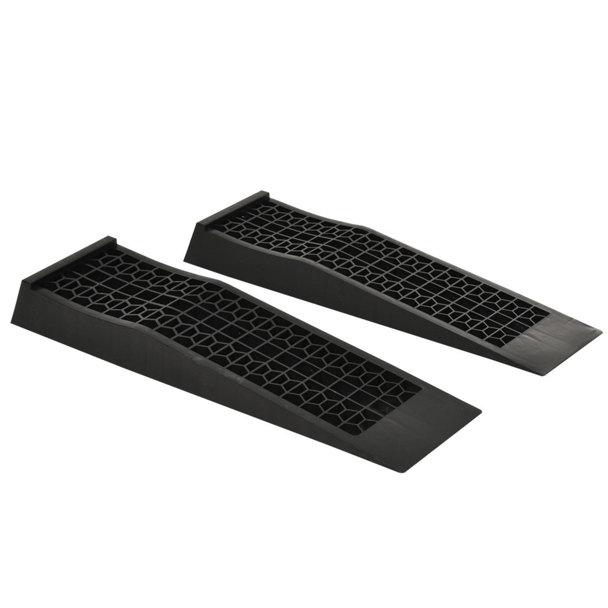 HOMCOM Rampes de levage pour voiture véhicule utilitaire caravane camping-car dim. 20L x 70l x 8H cm HDPE noir