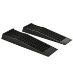 HOMCOM Rampes de levage pour voiture véhicule utilitaire caravane camping-car dim. 20L x 70l x 8H cm HDPE noir