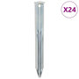 Voir la diapositive 1 : VIDAXL Piquets de tente 24 pcs 17 cm Ø20 mm acier galvanise