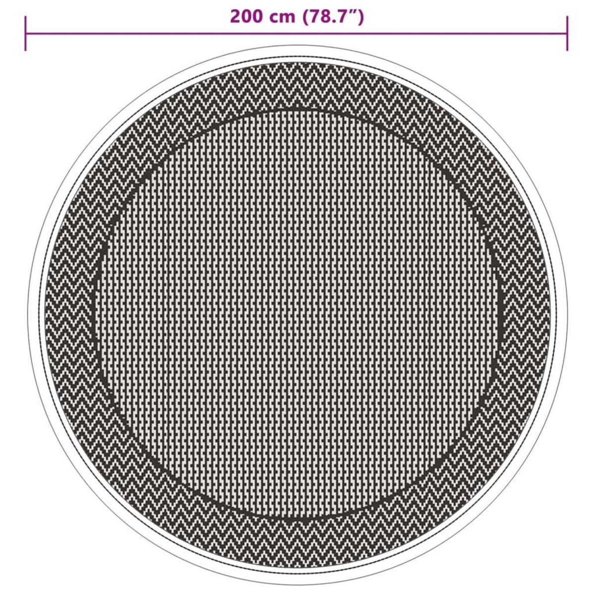 VIDAXL Tapis d'exterieur ARAKIL vert Ø200 cm PP