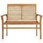 Voir la diapositive 3 : VIDAXL Banc de jardin et coussin bleu royal 112 cm Bois de teck massif