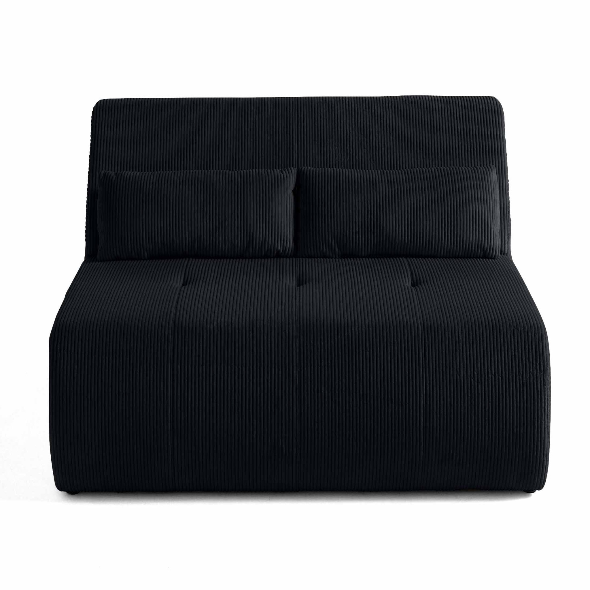 Voir la diapositive 1 : LISA DESIGN Onyx - canapé droit 2 places - en velours côtelé