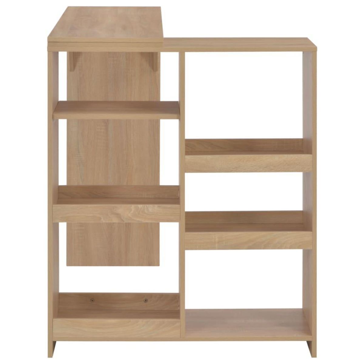 VIDAXL Table de bar avec tablette amovible Chene 138x39x110 cm