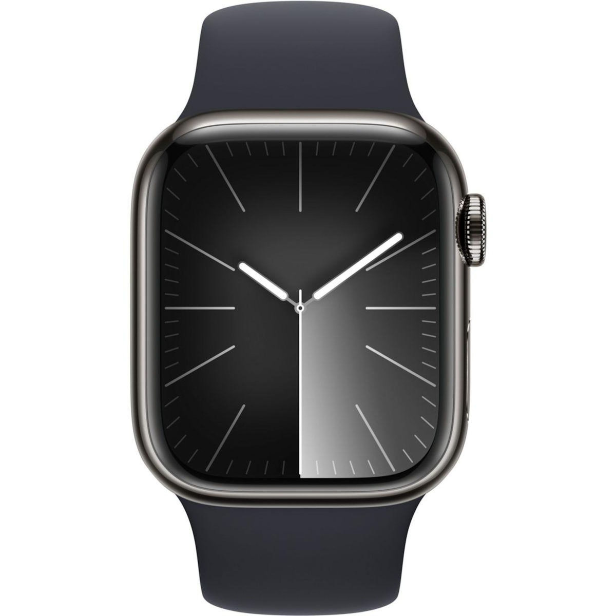 APPLE Montre connectée Serie 9 Cellular 41mm Acier/Graphite Minuit M/L