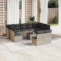 Voir la diapositive 1 : VIDAXL Salon de jardin avec coussins 12 pcs gris clair resine tressee