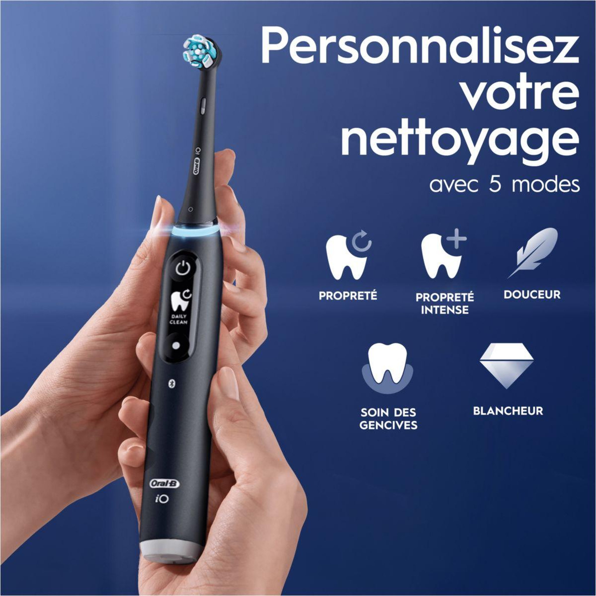 Voir la diapositive 4 : ORAL B Brosse à dents électrique IO6s Black Lava