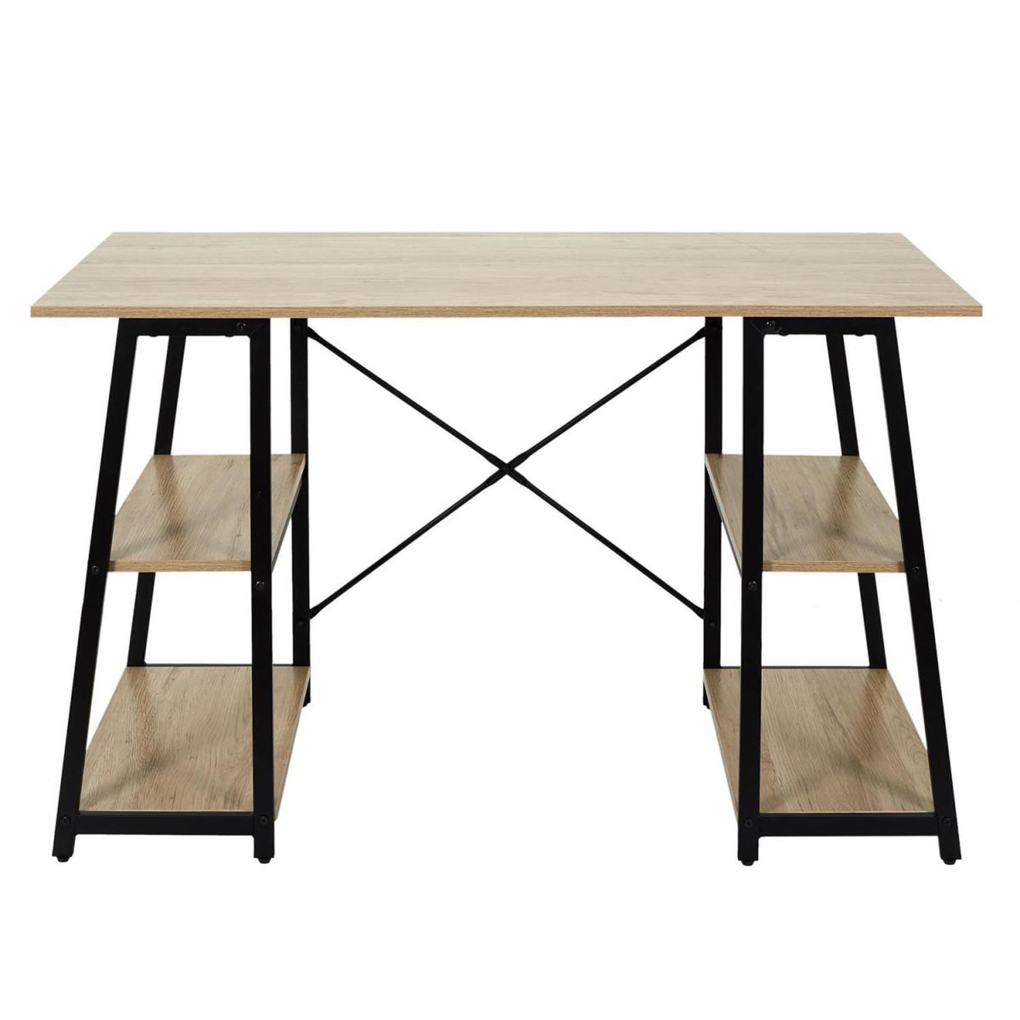 Voir la diapositive 1 : The Home Deco Factory Bureau Design  Architecte  120cm Naturel & Noir