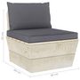 Voir la diapositive 6 : VIDAXL Canape central palette de jardin avec coussins Epicea impregne