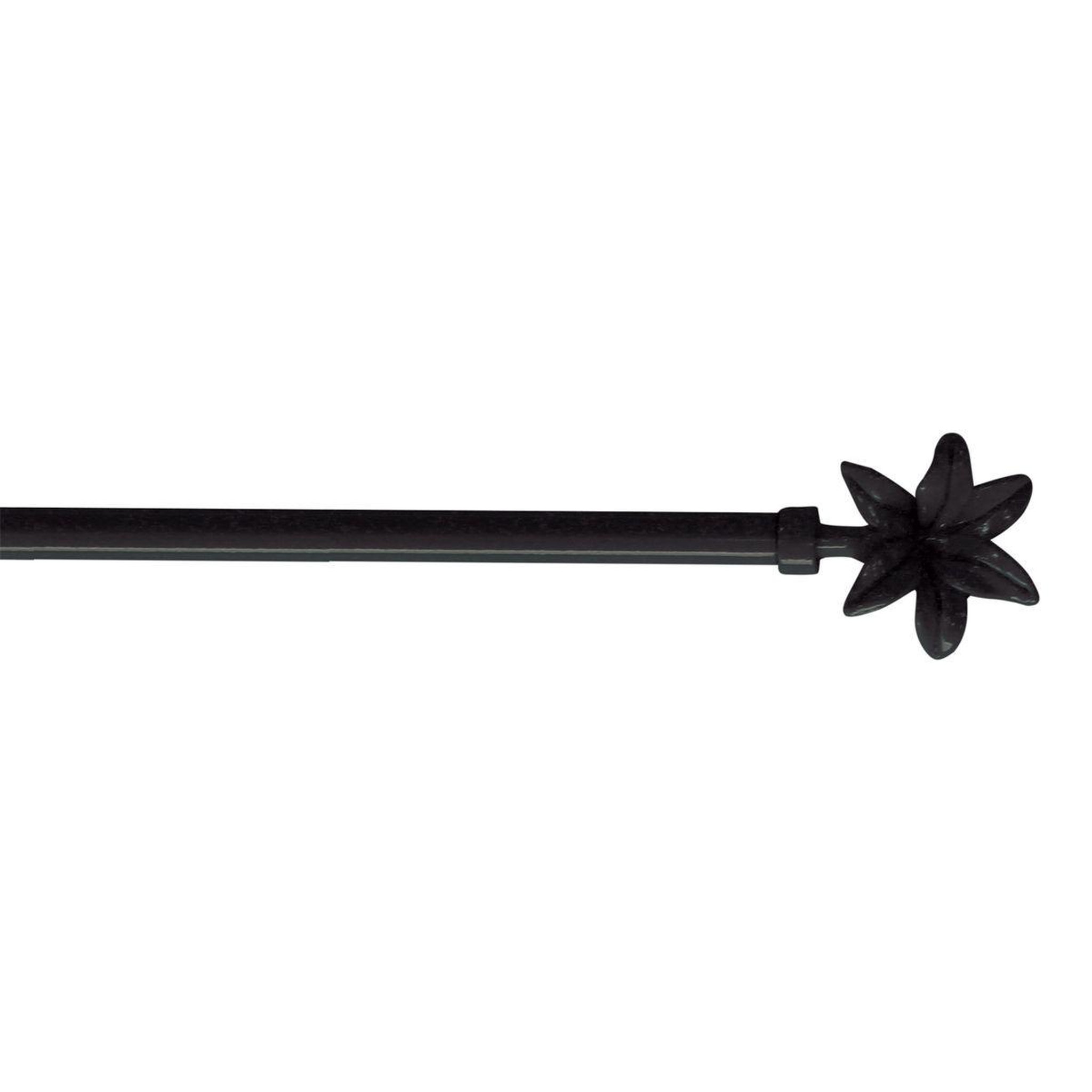 Douceur d'Intérieur Tringle déco extensible  fleurella  60-80cm noir