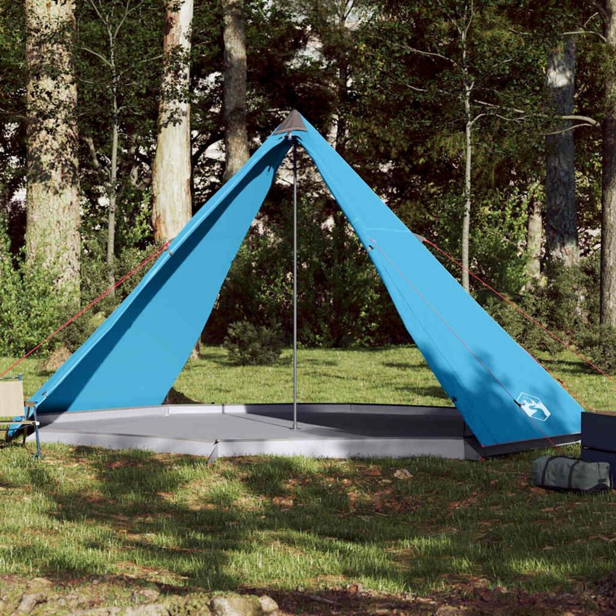 VIDAXL Tente familiale tipi 8 personnes bleu impermeable