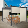Voir la diapositive 2 : ID MARKET Lot de 3 stores enrouleurs L.124 x H. 225 CM pour pergola écru