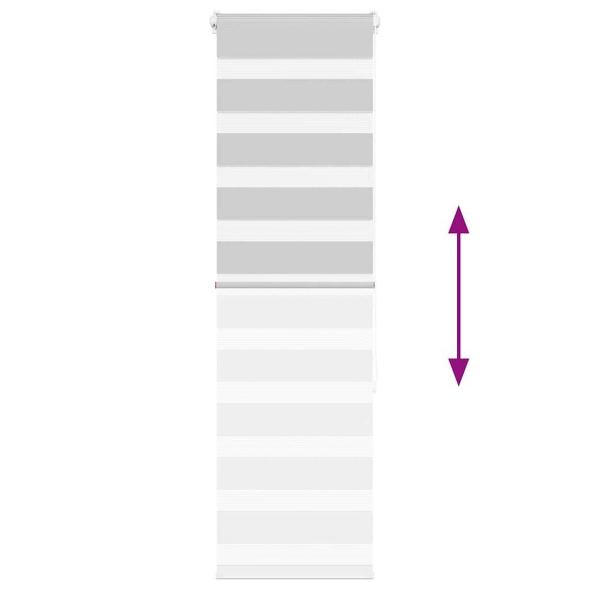 VIDAXL Store zebre gris clair largeur du tissu 45,9 cm polyester