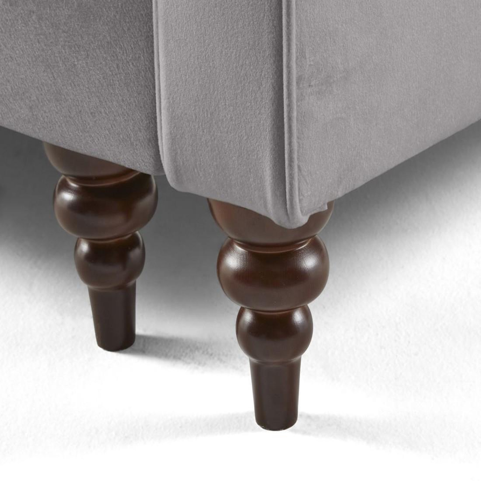Voir la diapositive 5 : BEST MOBILIER Flamingo - canapé d'angle gauche 4 places convertible en velours