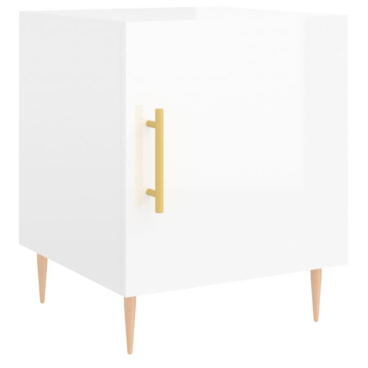 VIDAXL Tables de chevet 2 pcs blanc brillant 40x40x50 cm