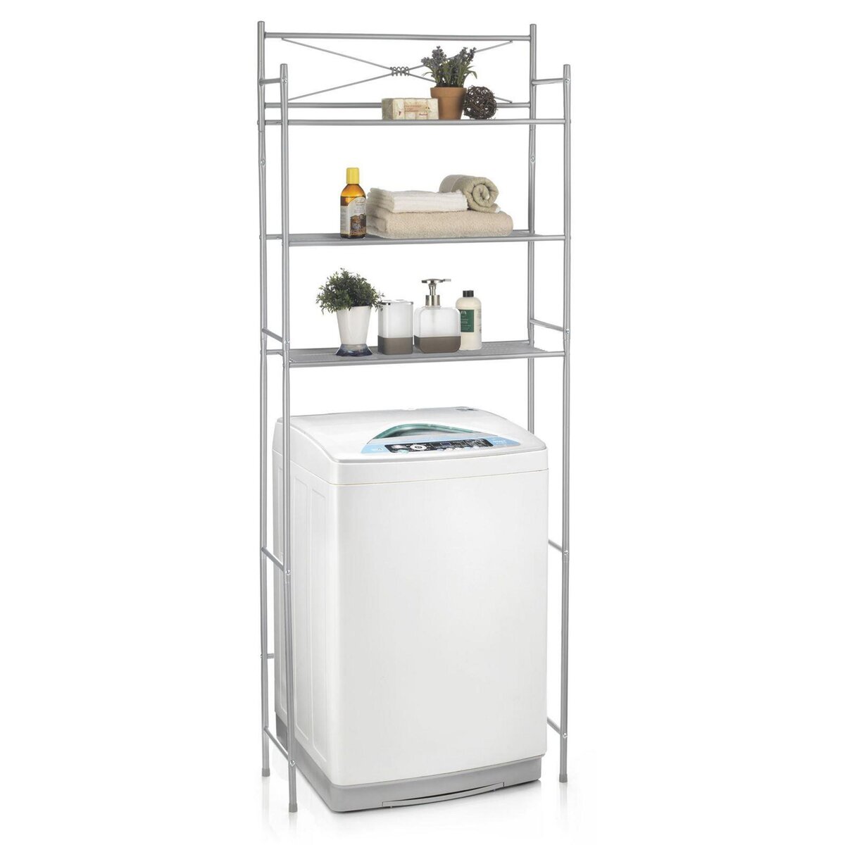 IDIMEX Etagère de salle de bain MARSA, rangement pour WC/lave-linge, en métal