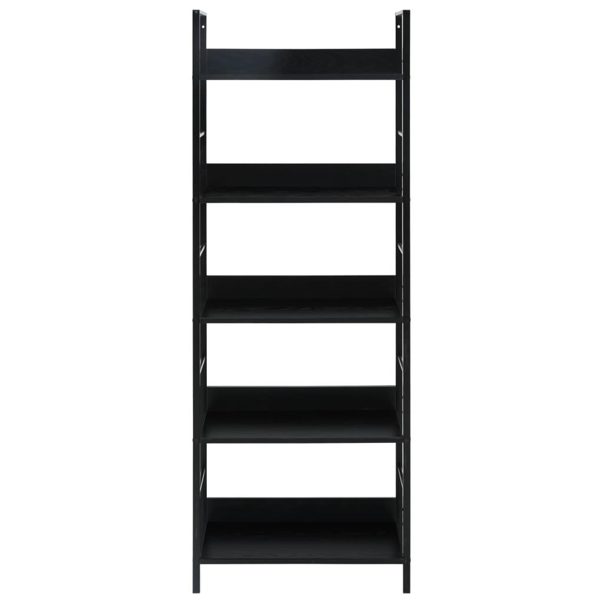 Voir la diapositive 3 : VIDAXL Bibliotheque a 5 niveaux noir 60x27,6x158,5cm bois d'ingenierie