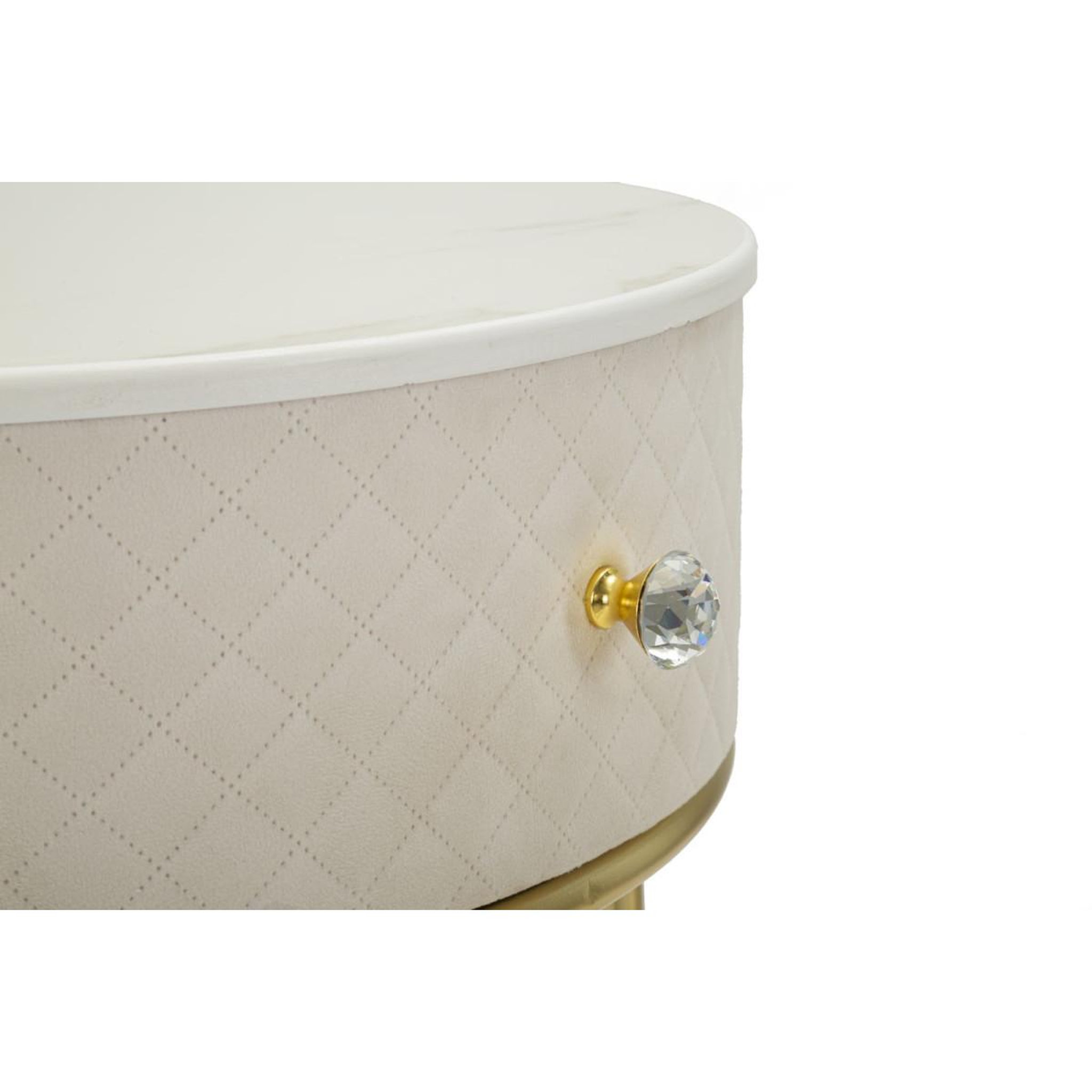 Voir la diapositive 5 : Paris Prix Coiffeuse d'appoint design  vellit  70cm crème & or