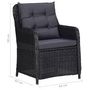 Voir la diapositive 6 : VIDAXL Ensemble a manger de jardin 9 pcs Resine tressee Noir