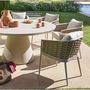 Voir la diapositive 2 : HESPERIDE Lot de 2 fauteuils de jardin en aluminium et maille YCONIA - Beige et argile