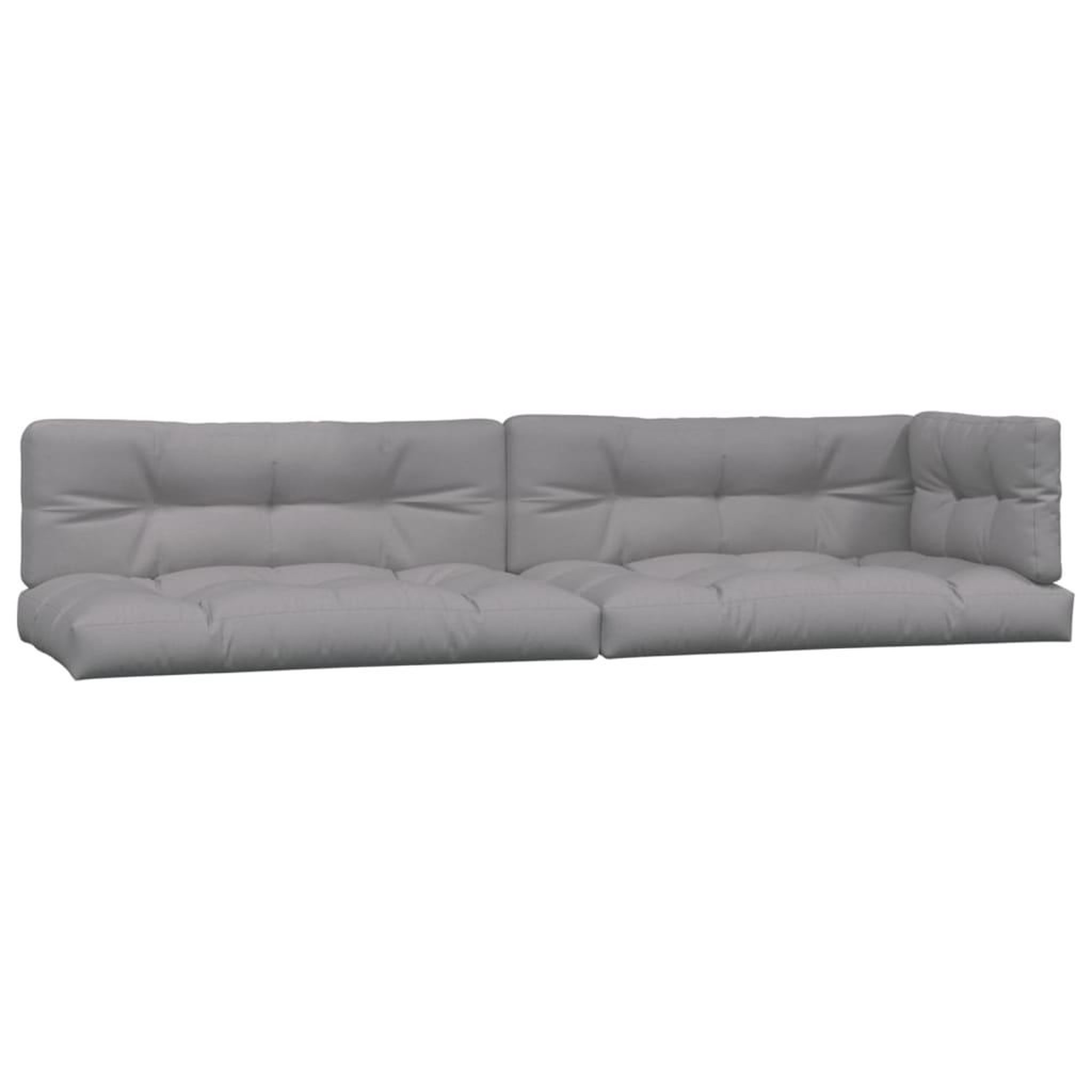 Voir la diapositive 2 : VIDAXL Coussins de palette lot de 5 gris tissu