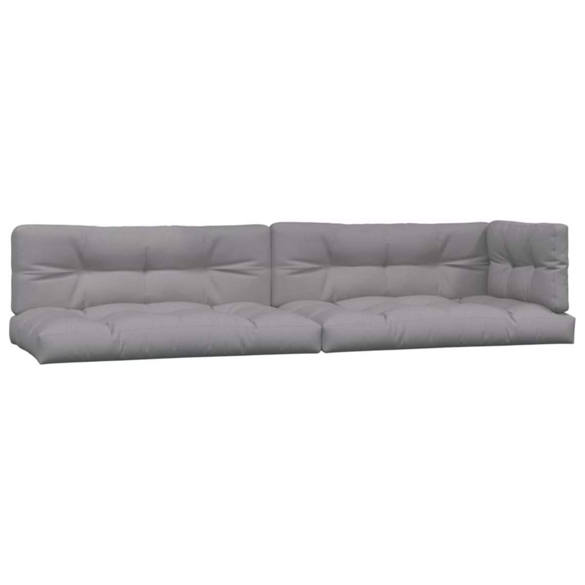 VIDAXL Coussins de palette lot de 5 gris tissu