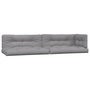 Voir la diapositive 2 : VIDAXL Coussins de palette lot de 5 gris tissu
