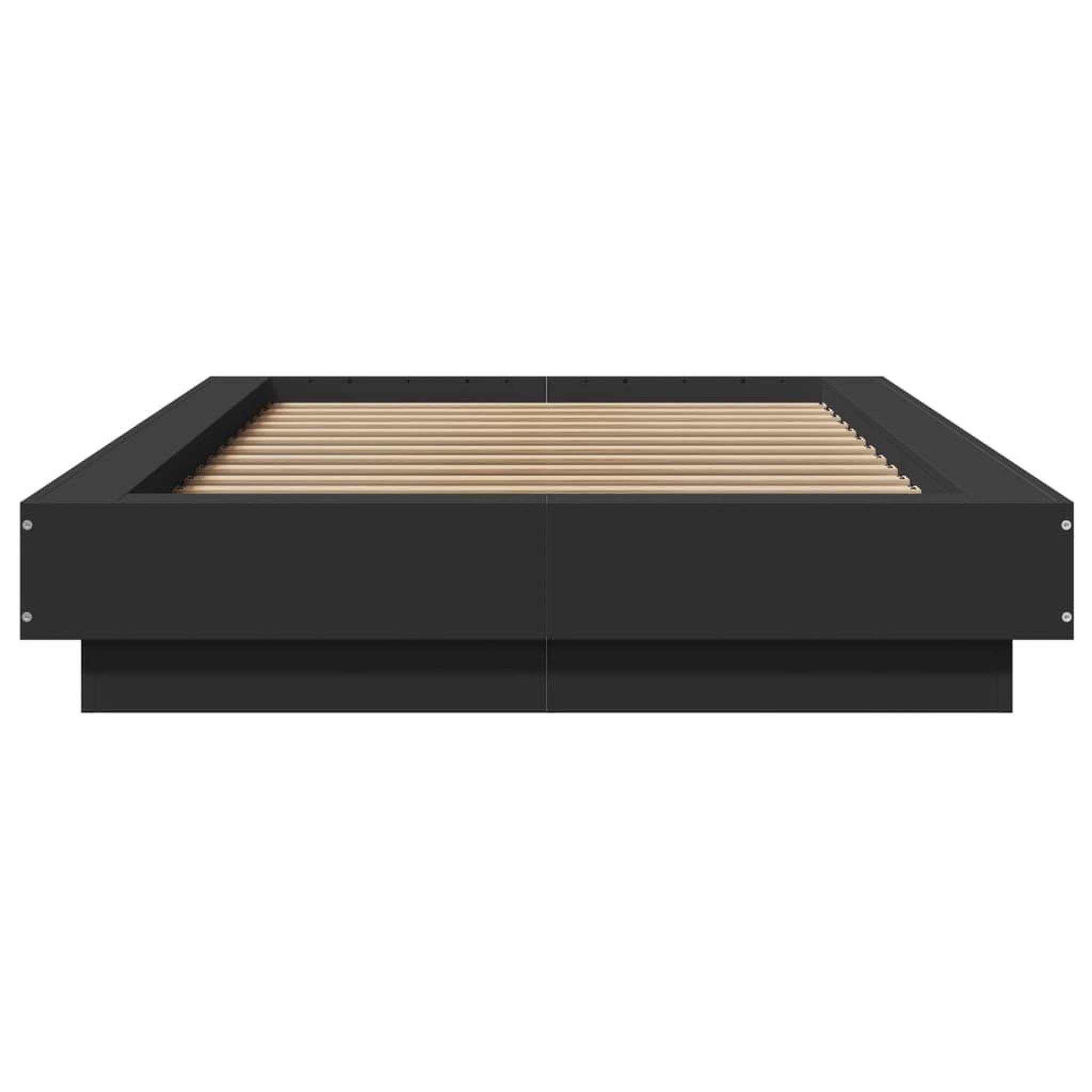 Voir la diapositive 5 : VIDAXL Cadre de lit avec lumieres LED sans matelas noir 90x190 cm