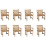 Voir la diapositive 1 : VIDAXL Chaises d'exterieur lot de 8 Bois de teck solide