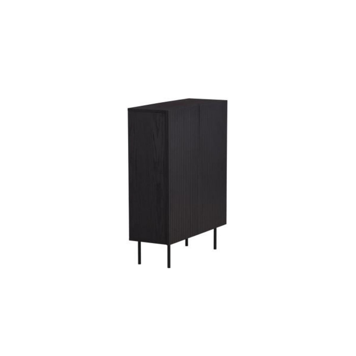 Paris Prix Buffet Design Nervuré  Bjorkon  103cm Noir