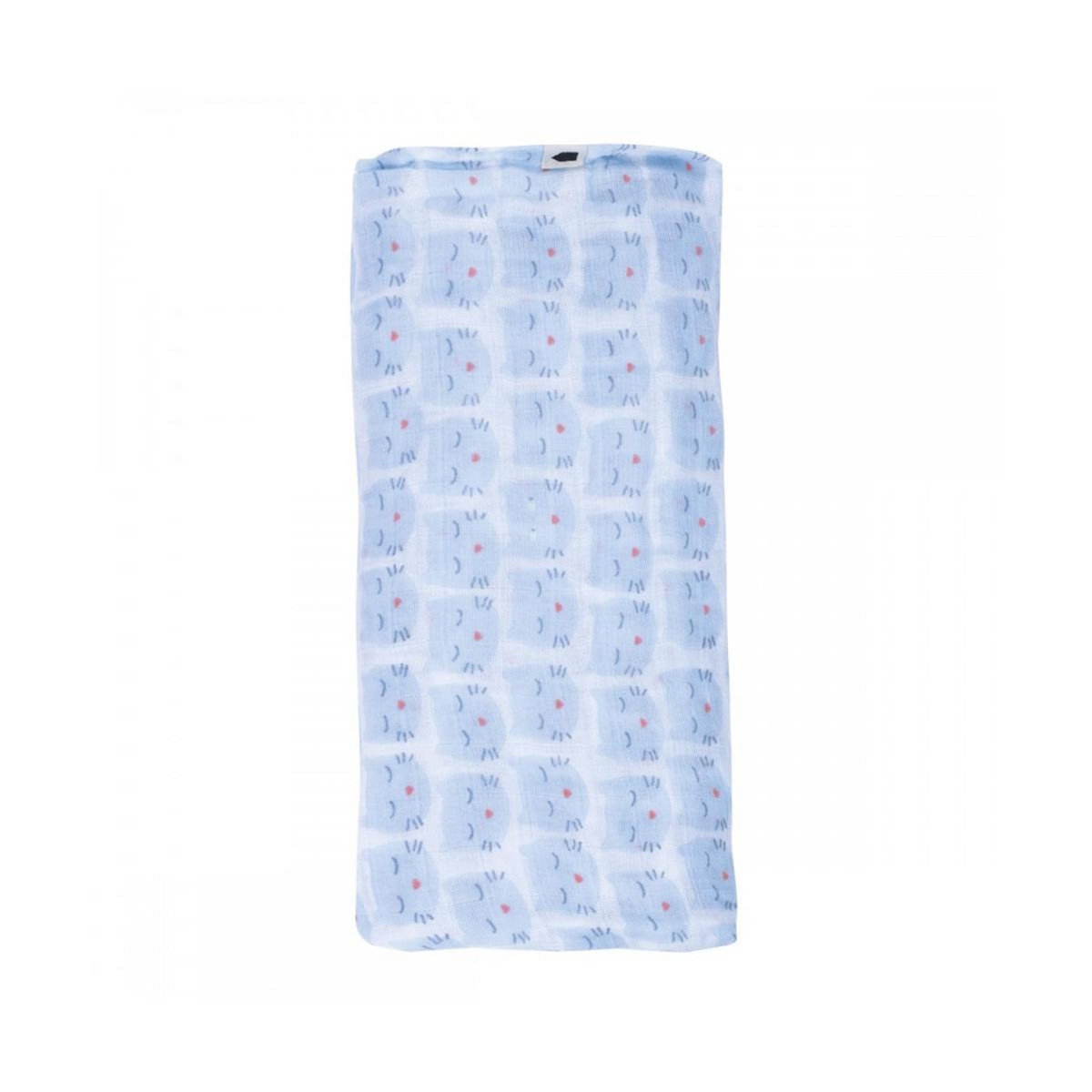 Petit Jour Lange 120 x 120 cm pour bébés - Motif Chats Bleu