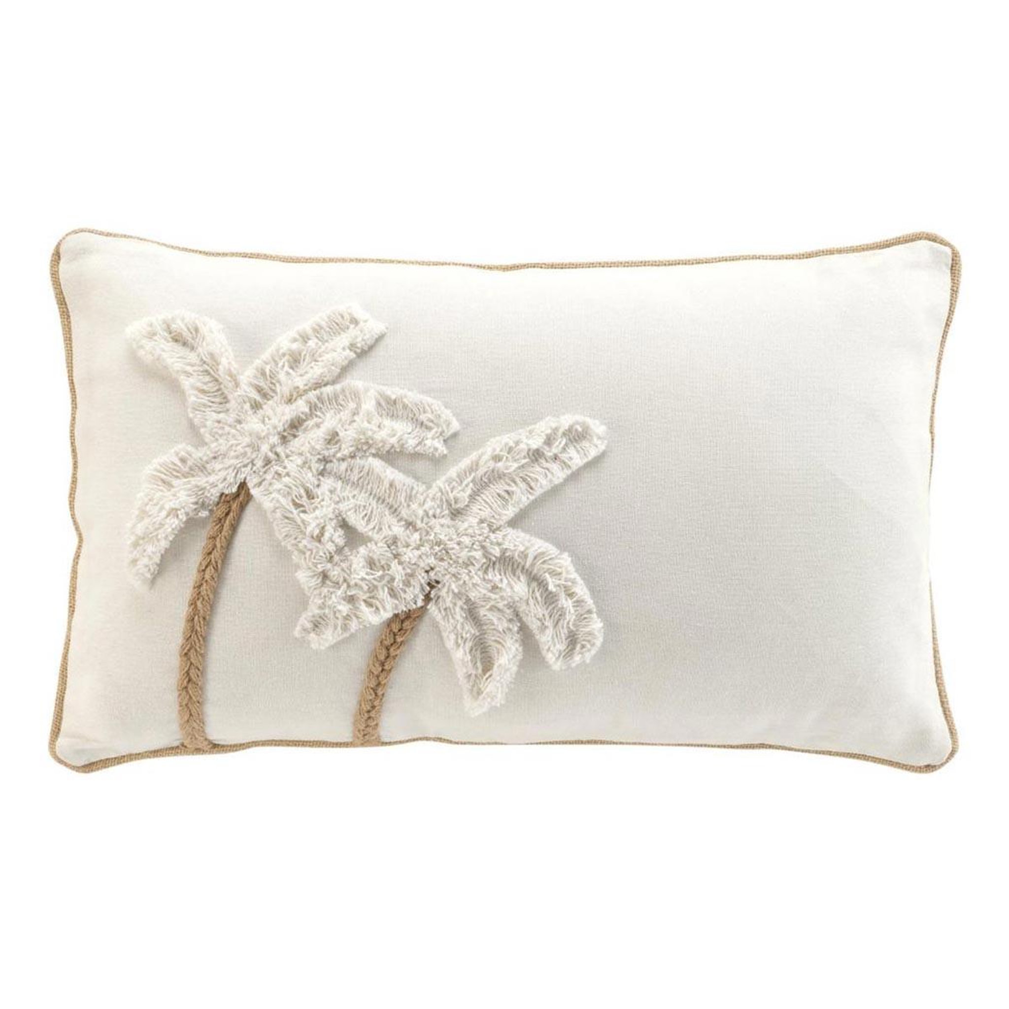 Douceur d'Intérieur Coussin déco tufté  sahara  30x50cm naturel